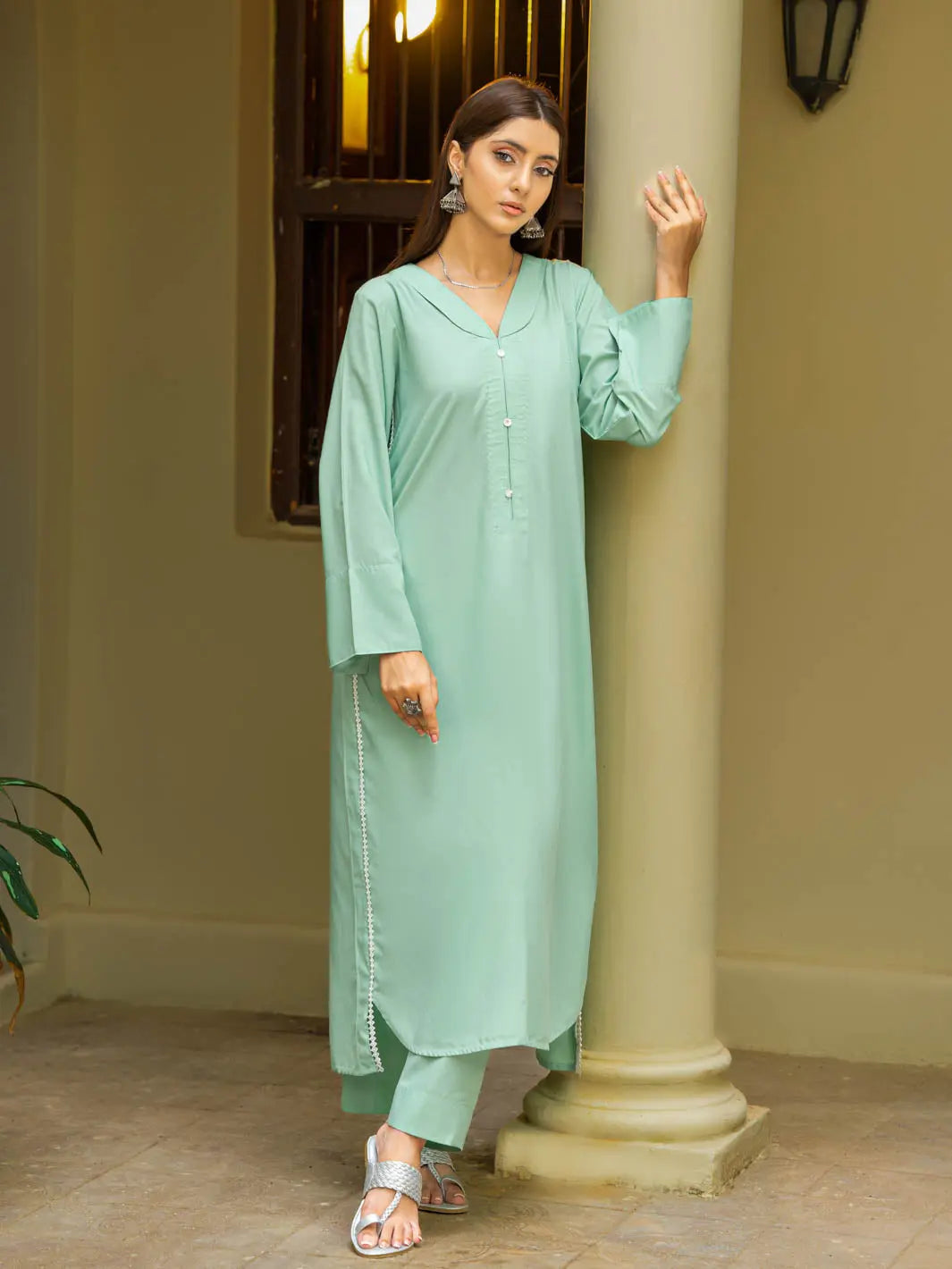 Saath | Co-Ord Set | Ice Green