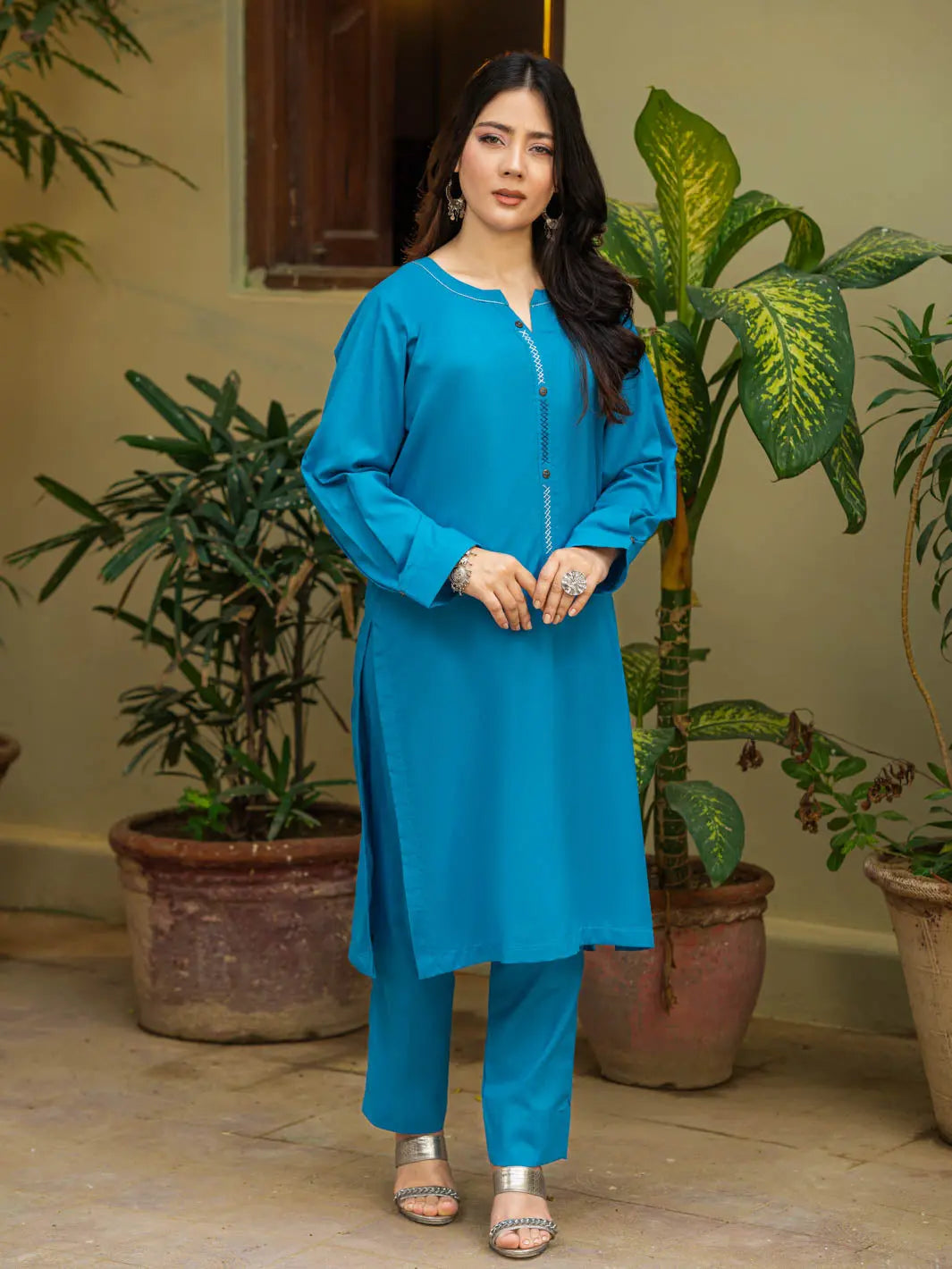 Aasmaan | Co-Ord Set | Turquoise Blue