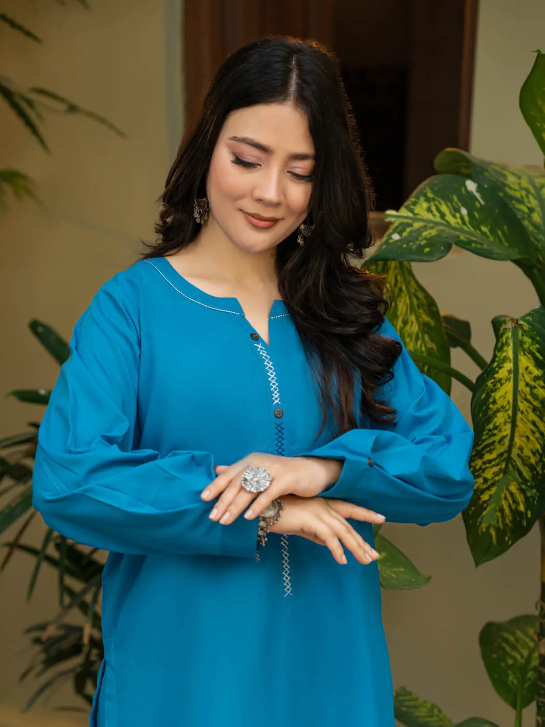 Aasmaan | Co-Ord Set | Turquoise Blue