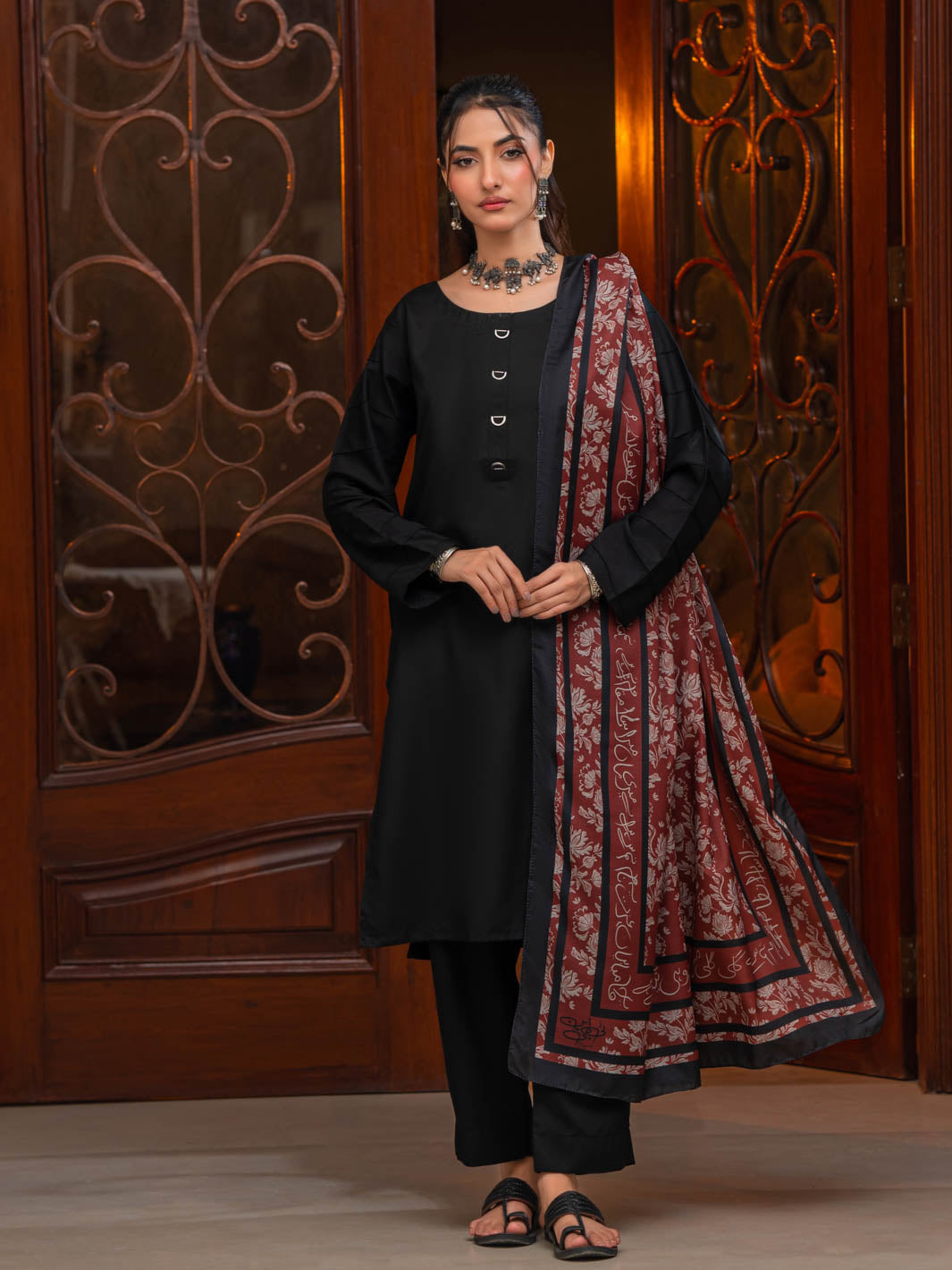 Chahat Silk Dupatta (Brown)