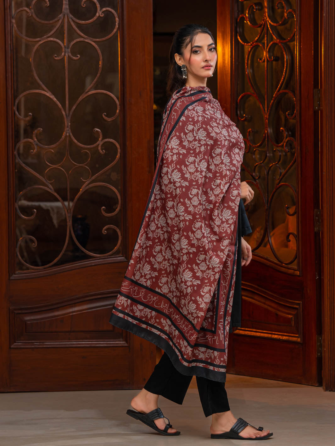 Chahat Silk Dupatta (Brown)