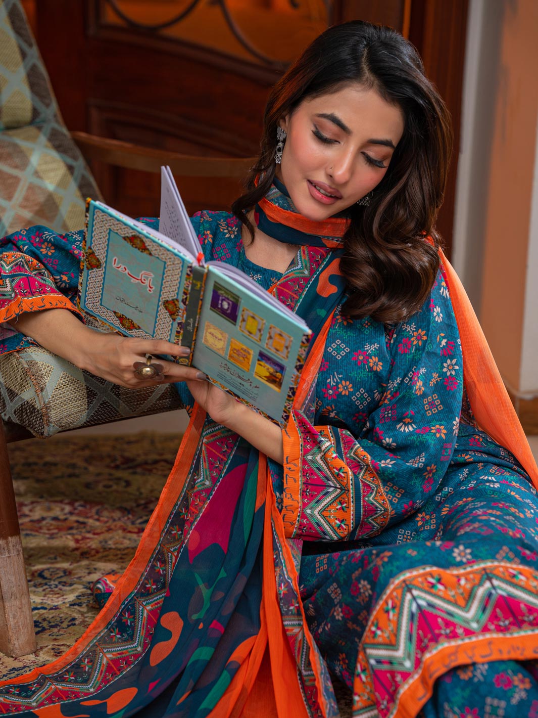 Urooj Stitched 3 Piece (Sea Green)