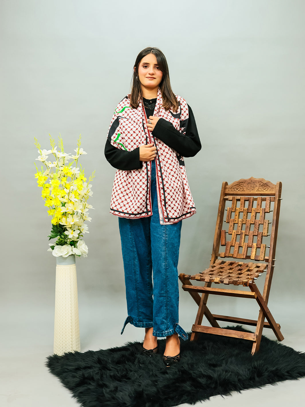 Rooh e Palestine Stole (Rose Gold)