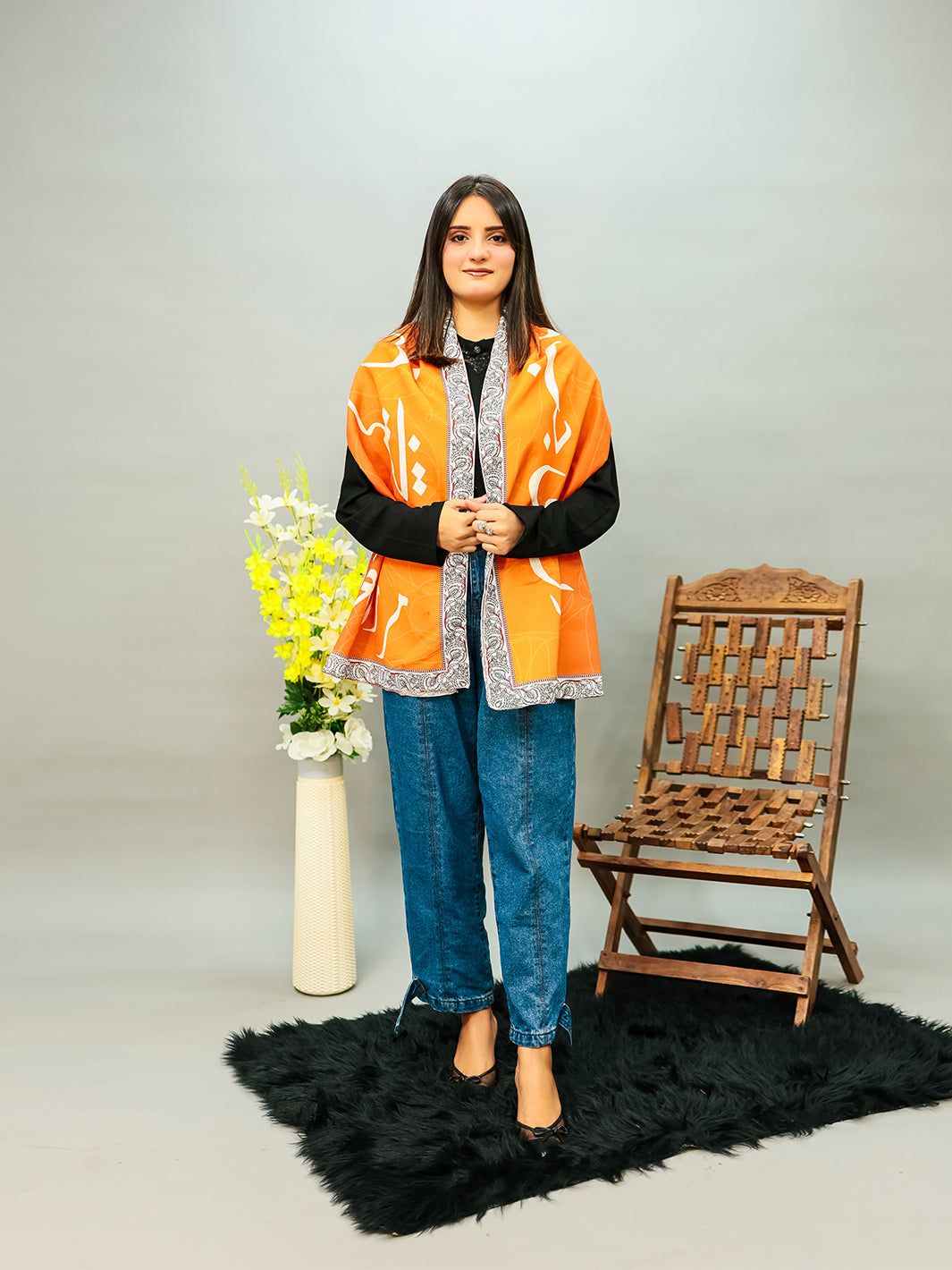 Dard e Dil Stole (Orange)