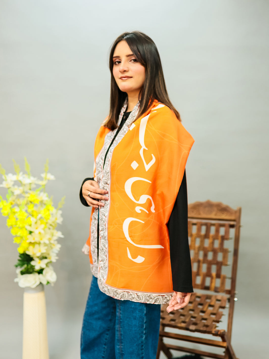 Dard e Dil Stole (Orange)