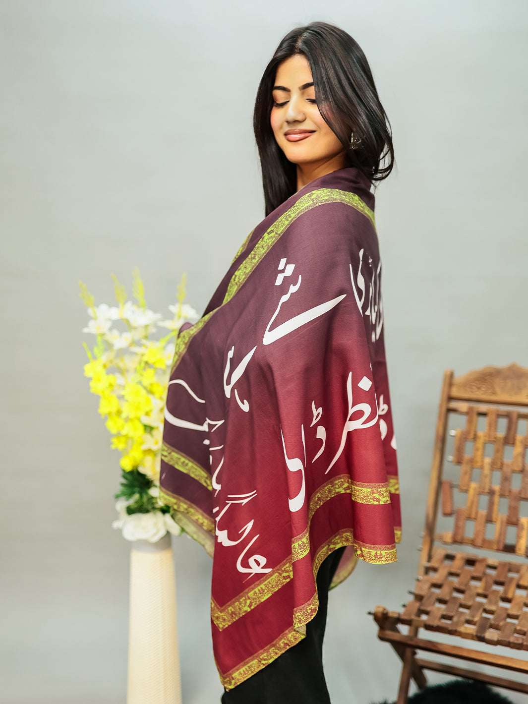 Buri Nazar Stole (Maroon)