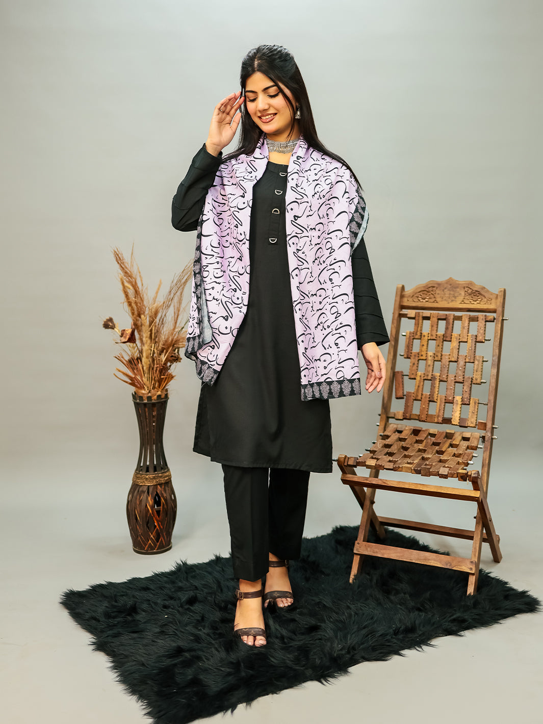 Be Qaida Stole (Lilac)