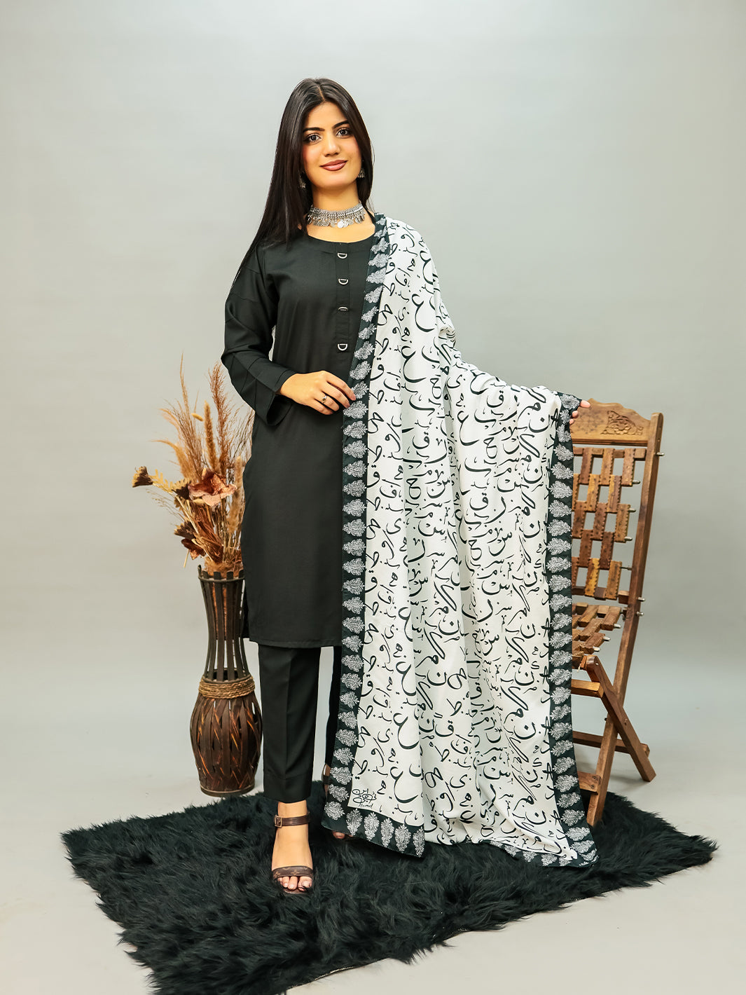 Be Qaida Voile Dupatta (White)
