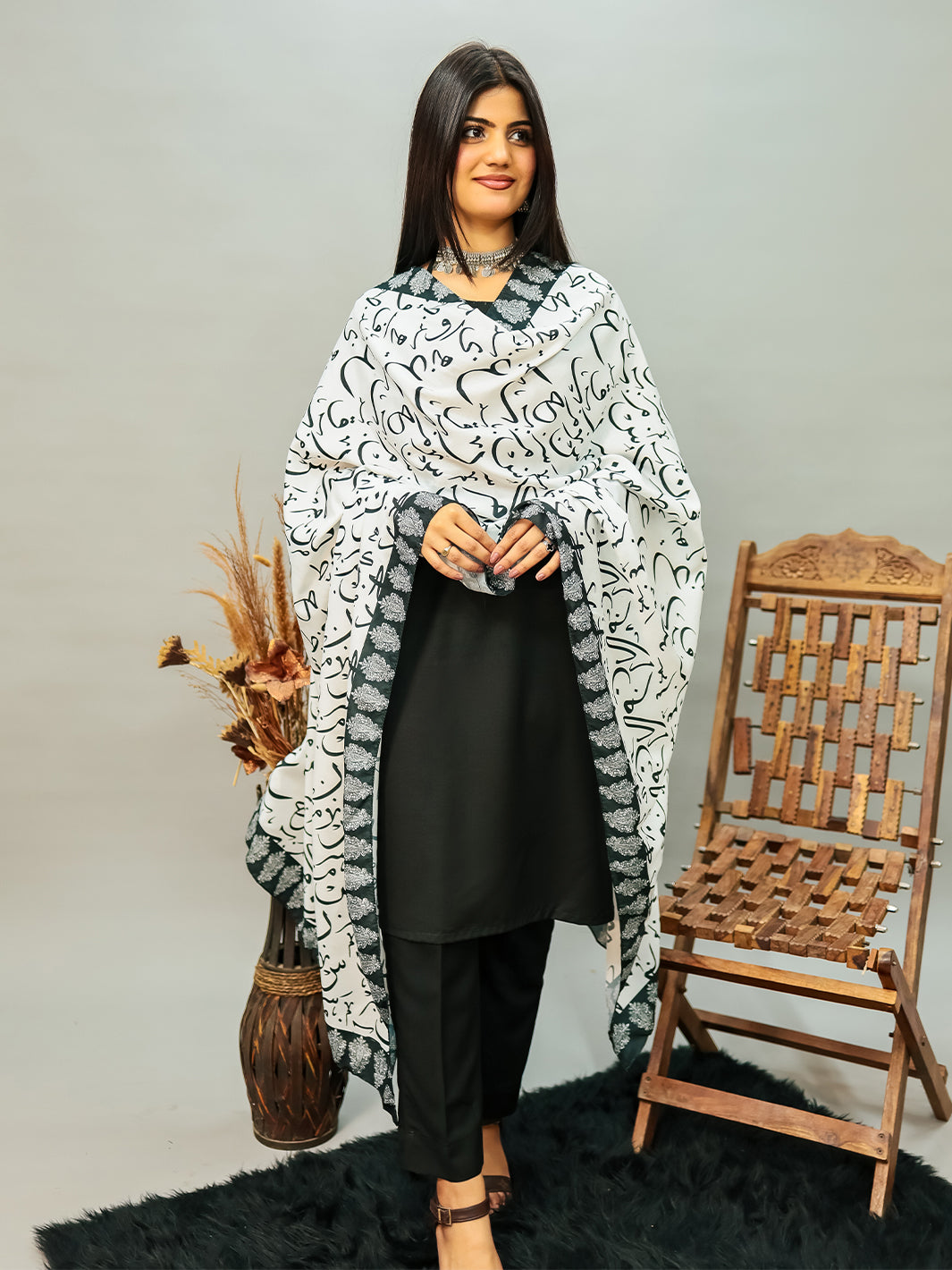 Be Qaida Voile Dupatta (White)