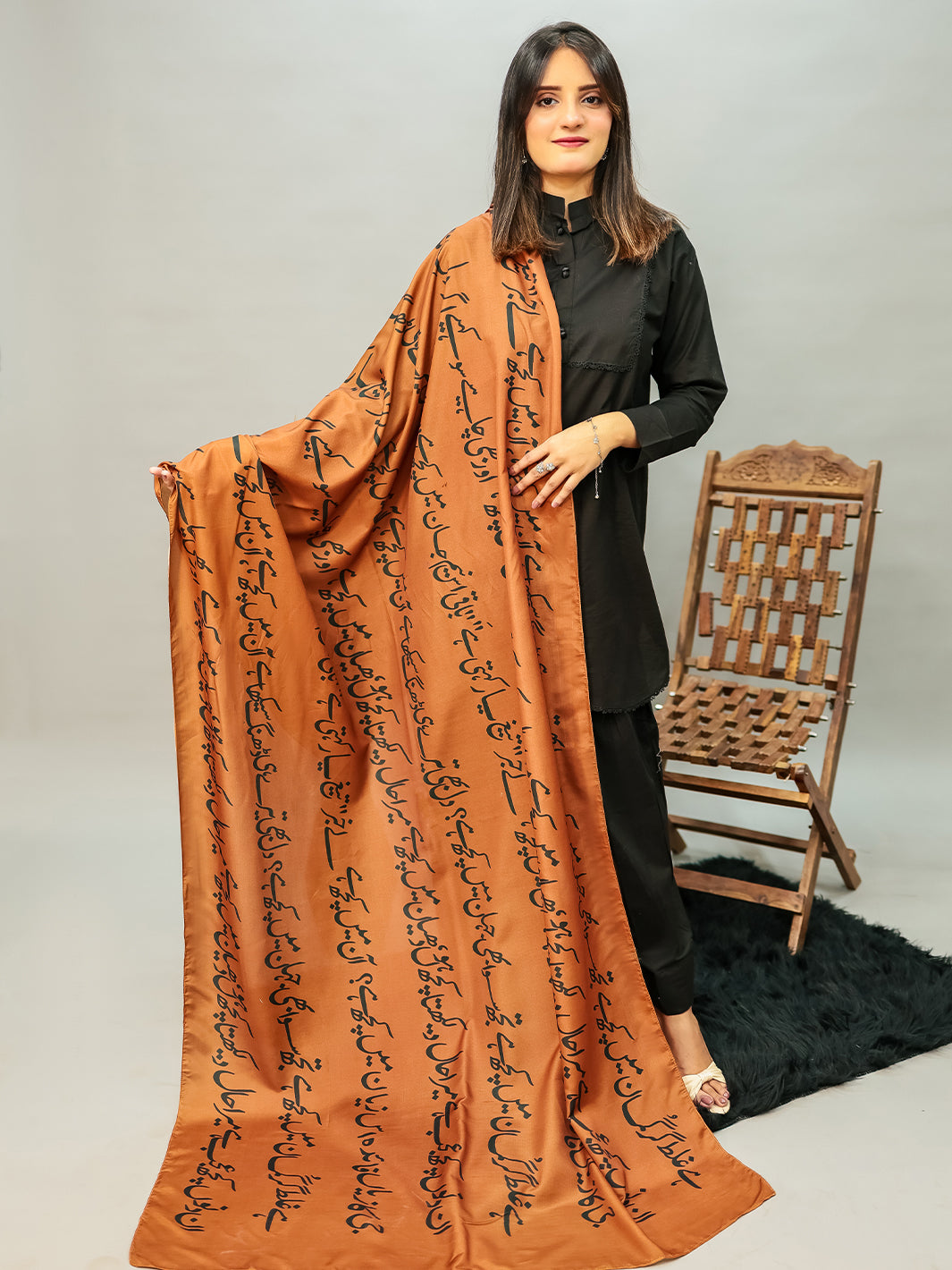Jahan Voile Dupatta (Brown)