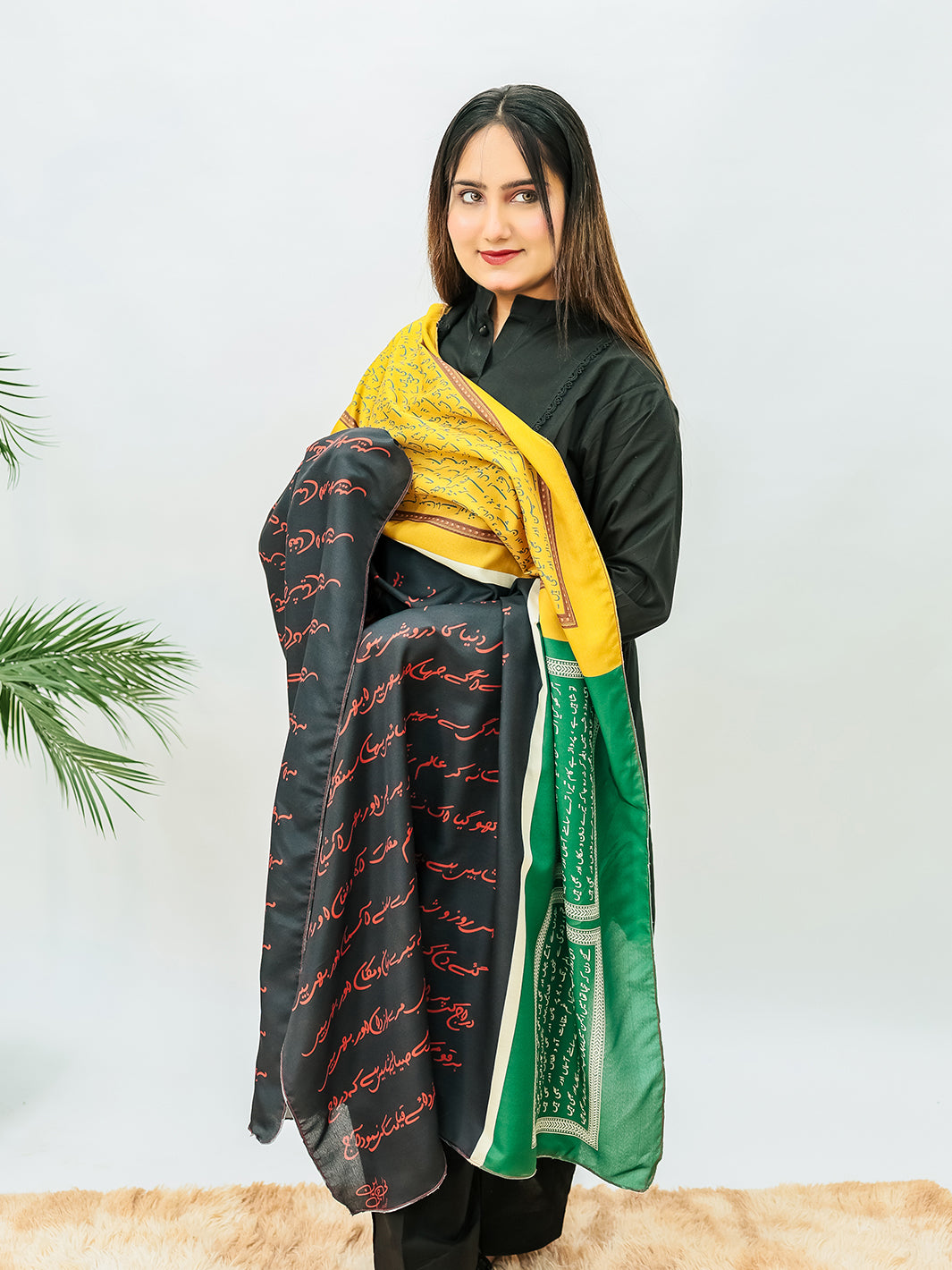 Mukalmaa Voile Dupatta (Black)