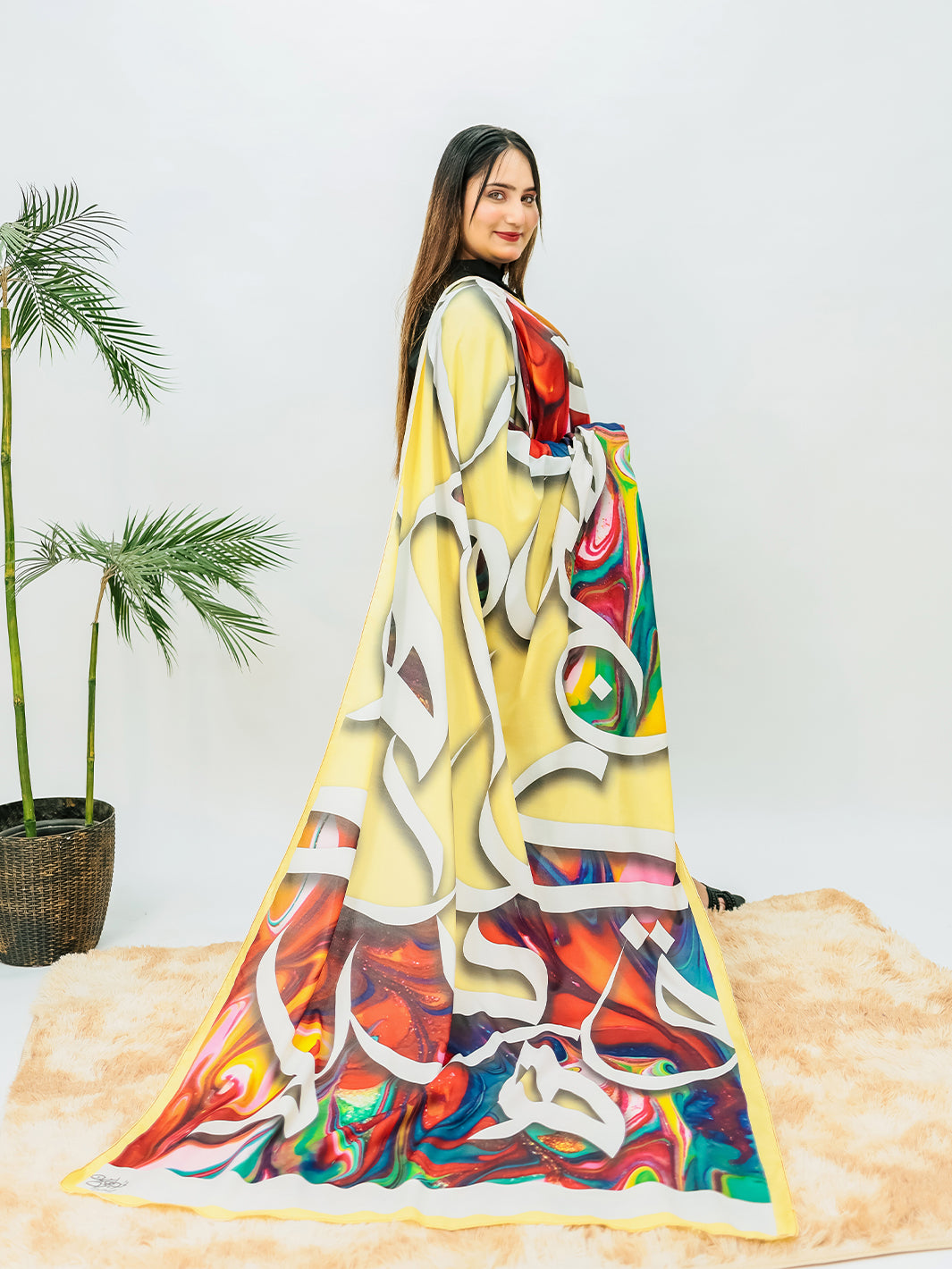 Gulzaar Voile Dupatta (Yellow)