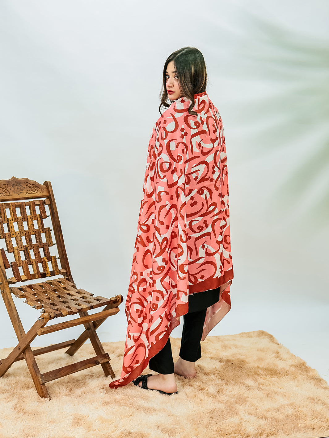 Hujoom Voile Dupatta (Reddish)