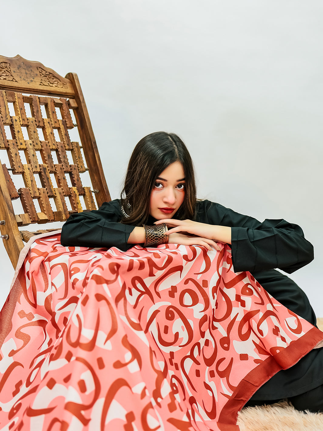 Hujoom Voile Dupatta (Reddish)