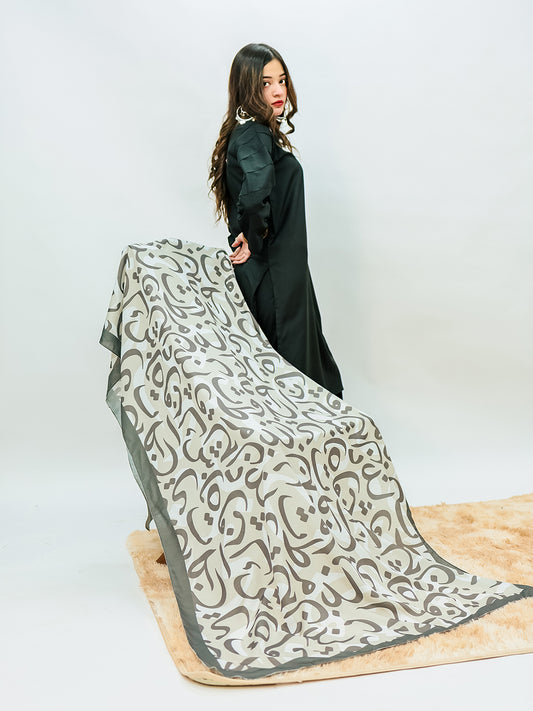 Hujoom Voile Dupatta (Grey)