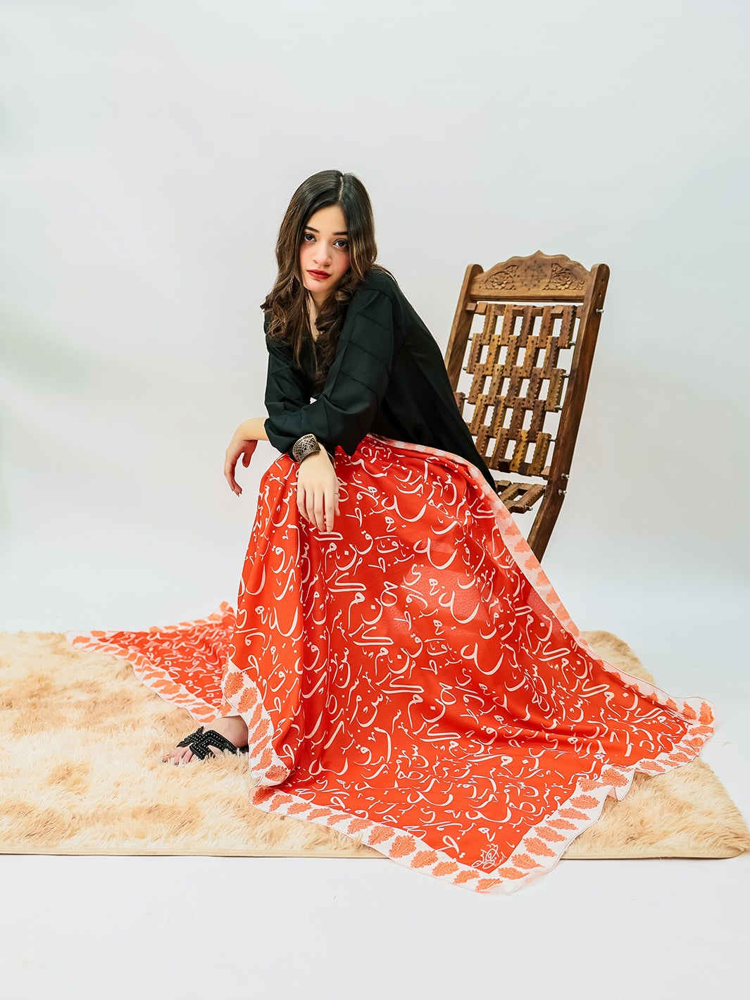 Be Qaida Voile Dupatta (Orange)