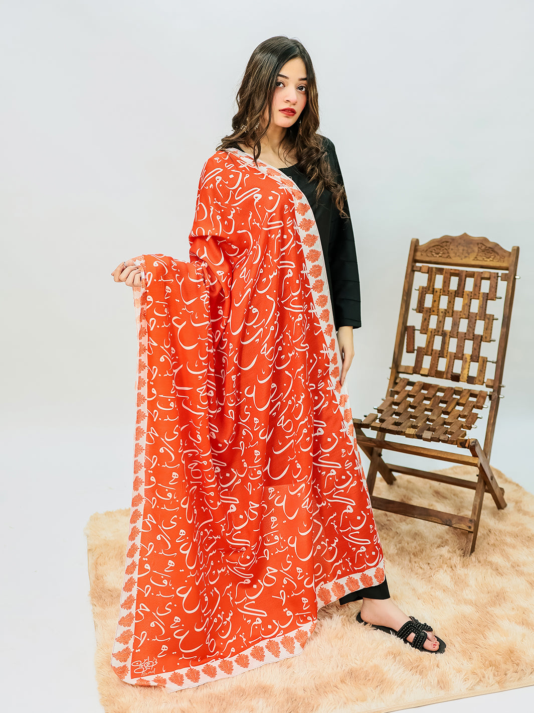 Be Qaida Voile Dupatta (Orange)