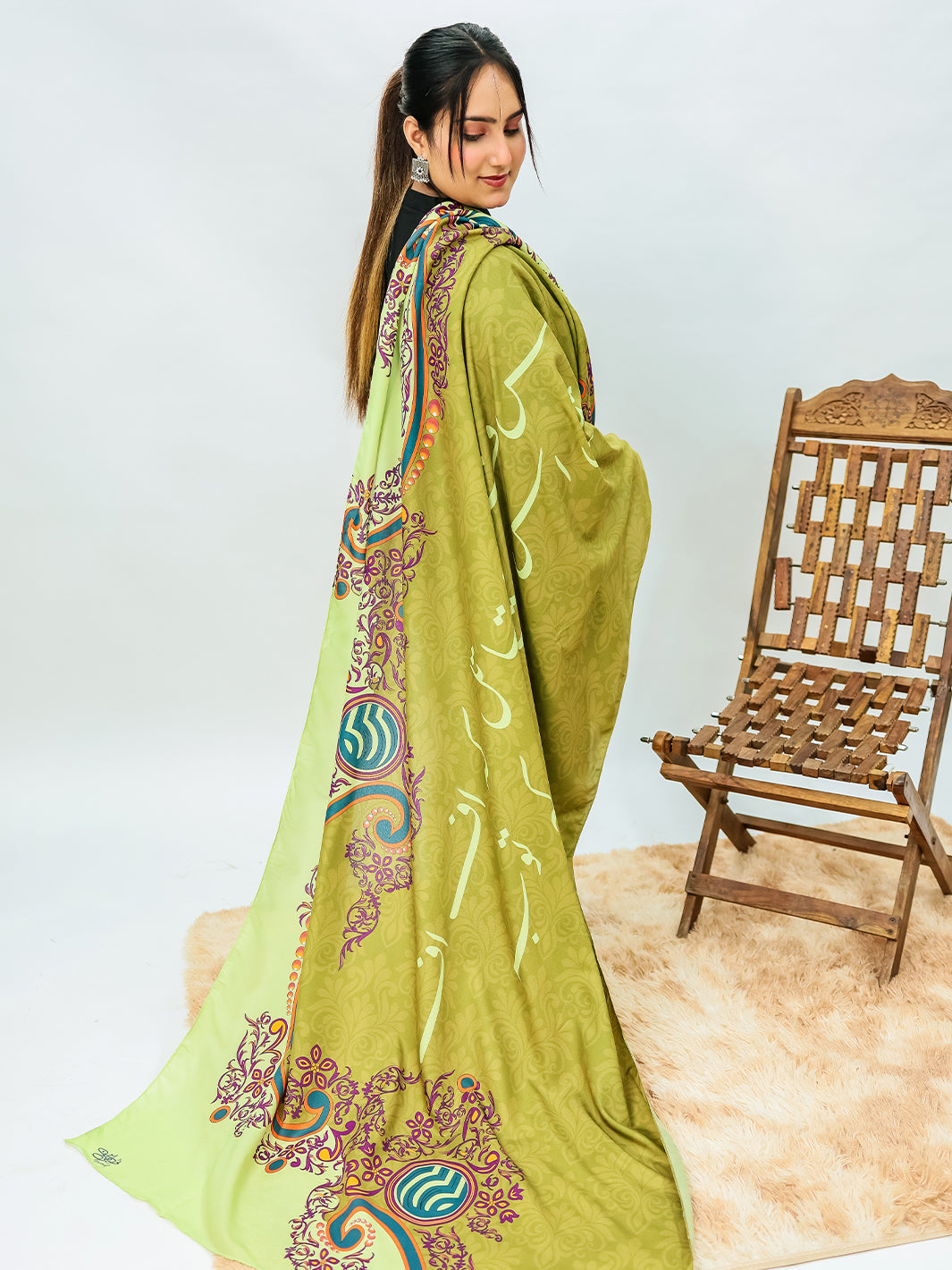 Nigaahein Voile Dupatta (Olive)