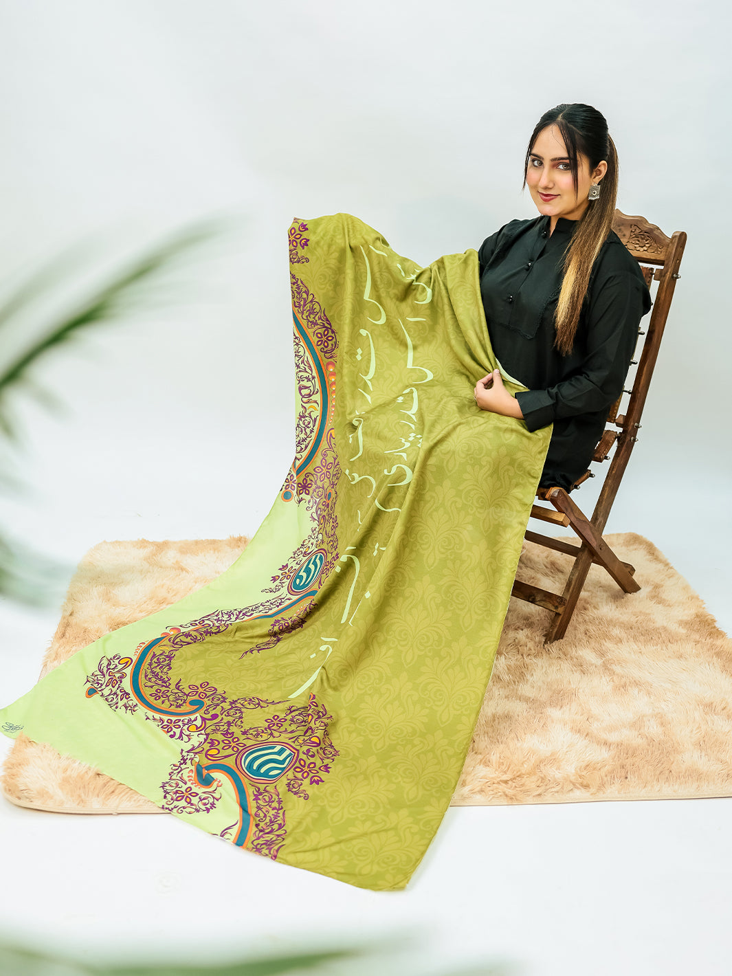 Nigaahein Voile Dupatta (Olive)