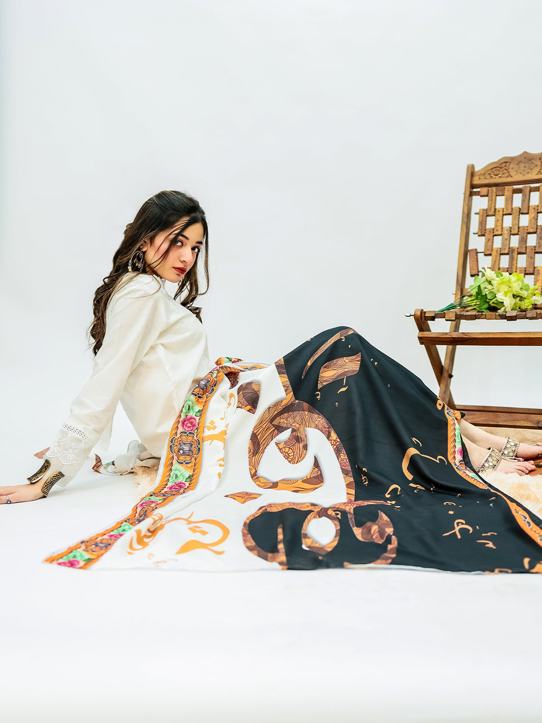 Sarsoun Voile Dupatta (Black)