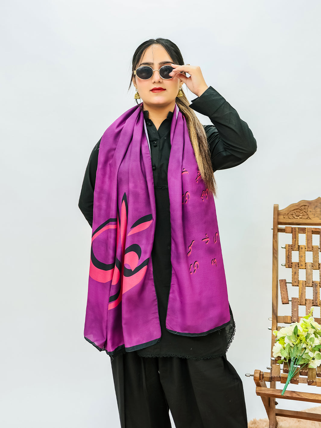 Iqbal ki Arzoo Stole (purple)