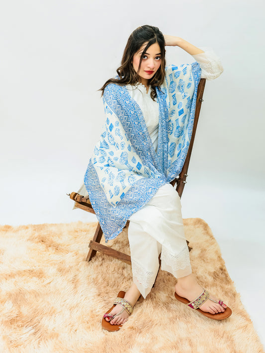 Vase e Faraz Stole (Blue)