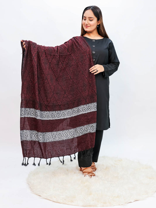 Wool  Mini Shawl (Maroon)