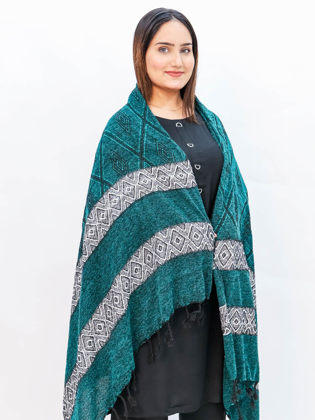 Wool Mini Shawl (Green)