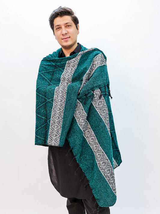 Wool Mini Shawl (Green)