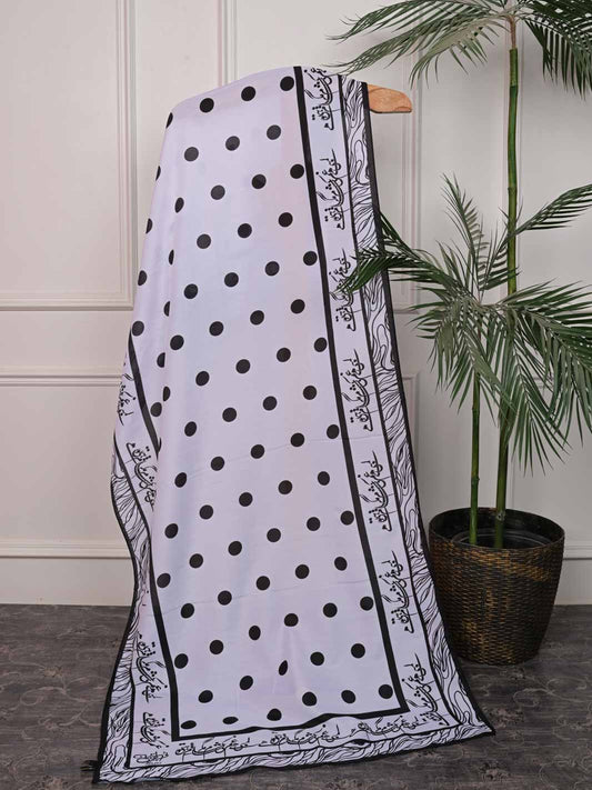 Polka Dot Stole (White)