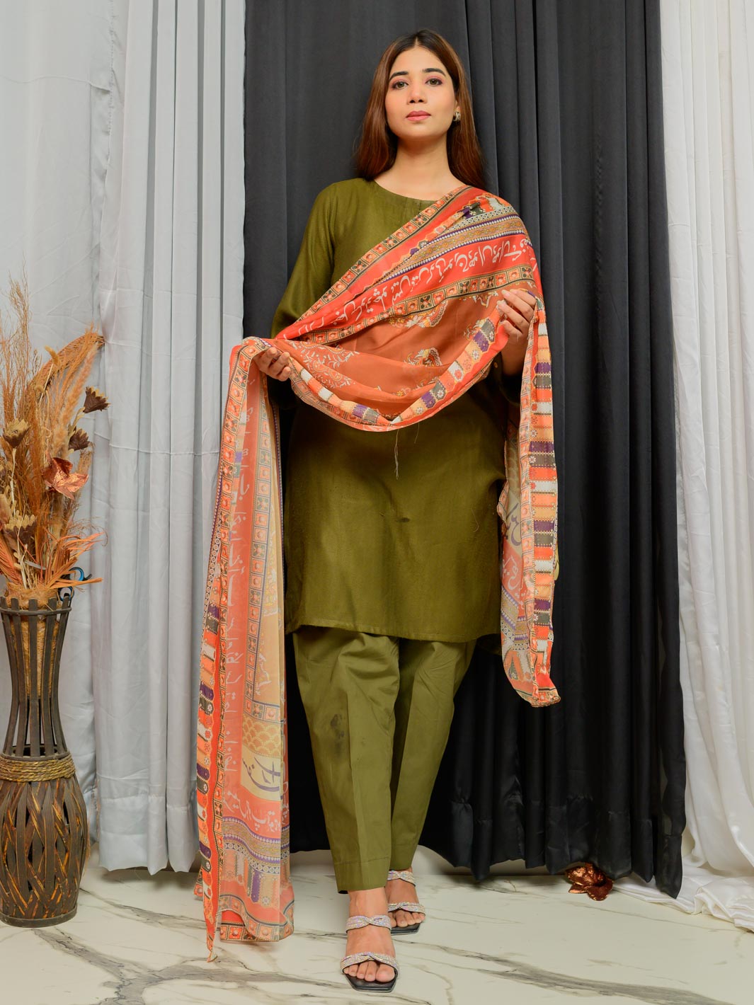 Safar Premium Silk Dupatta (Brown)