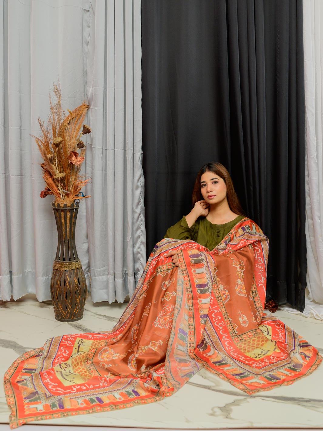 Safar Premium Silk Dupatta (Brown)