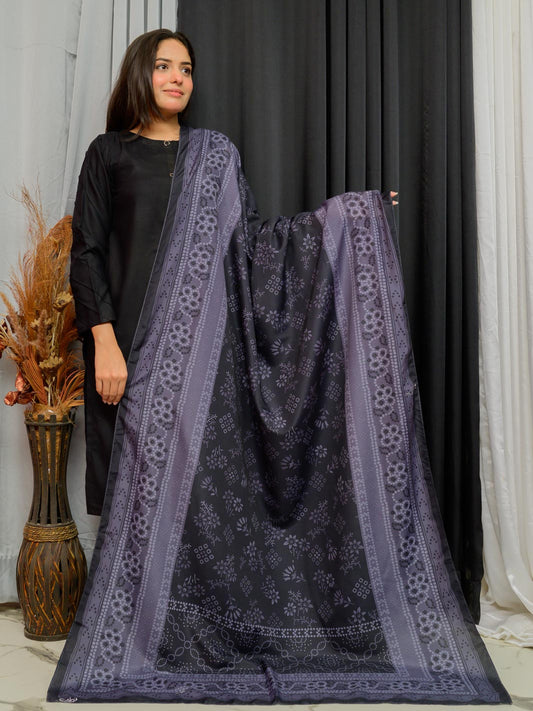 Chunri art Dupatta (Black)