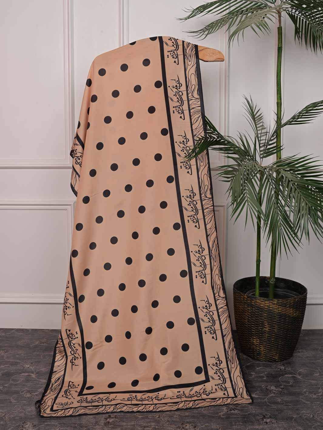 Polka Dot Stole (Beige)