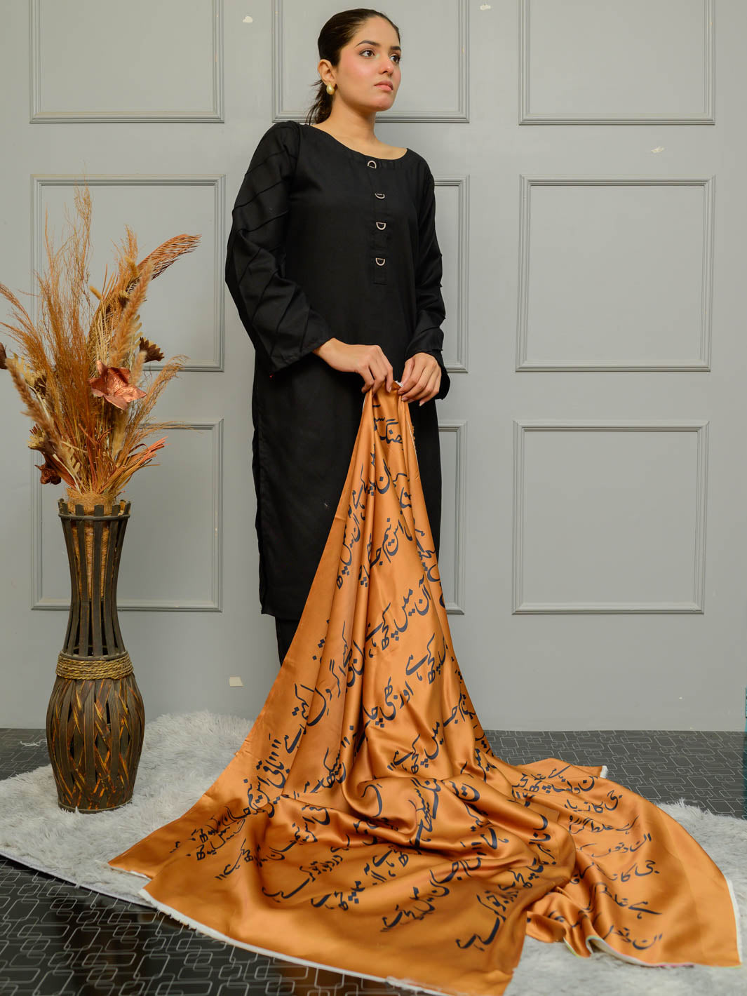 Jahan Silk Dupatta (Brown)