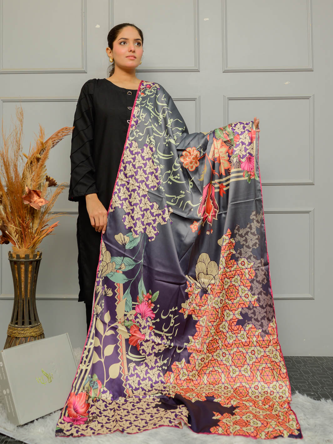 Yaad Silk Dupatta (Greenish)