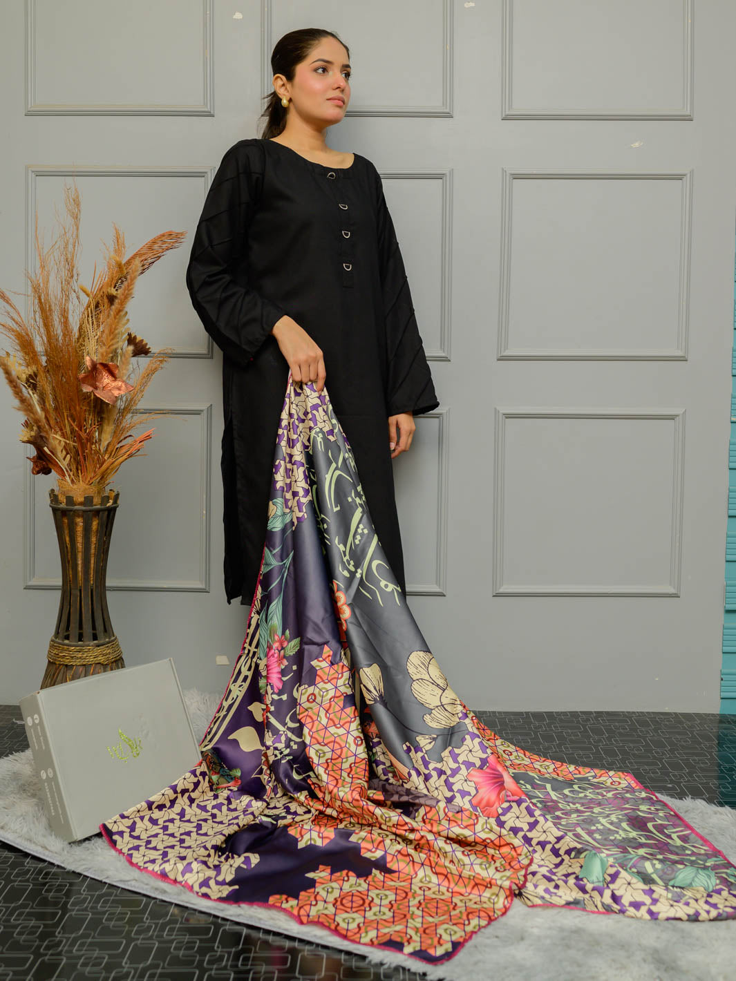 Yaad Silk Dupatta (Greenish)