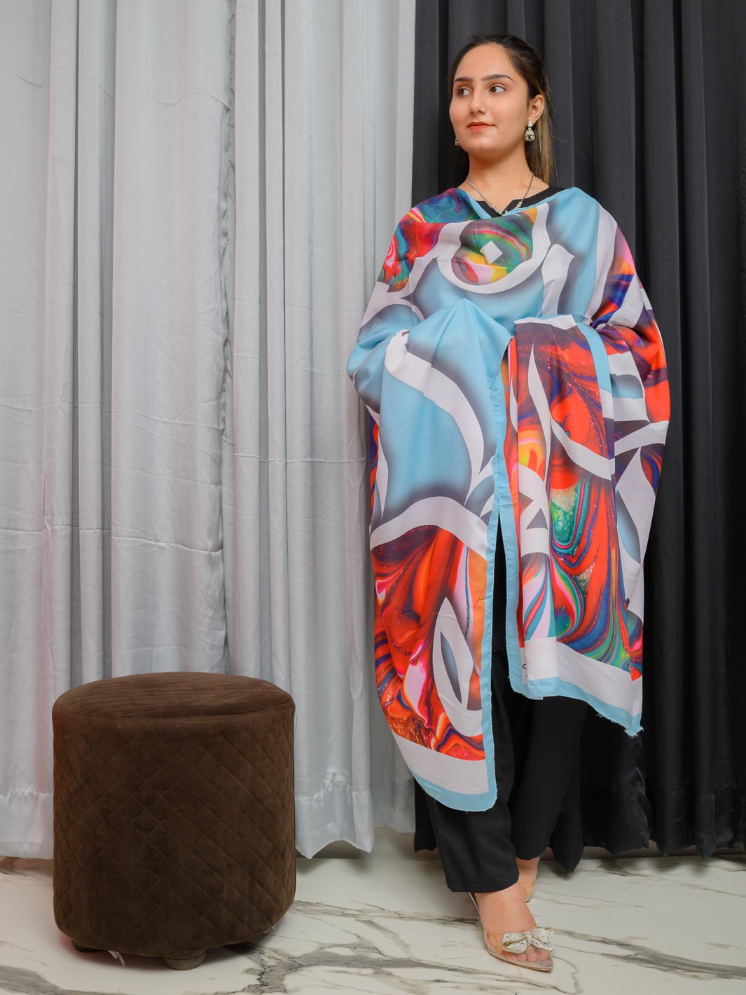 Gulzaar Dupatta (Sky Blue)