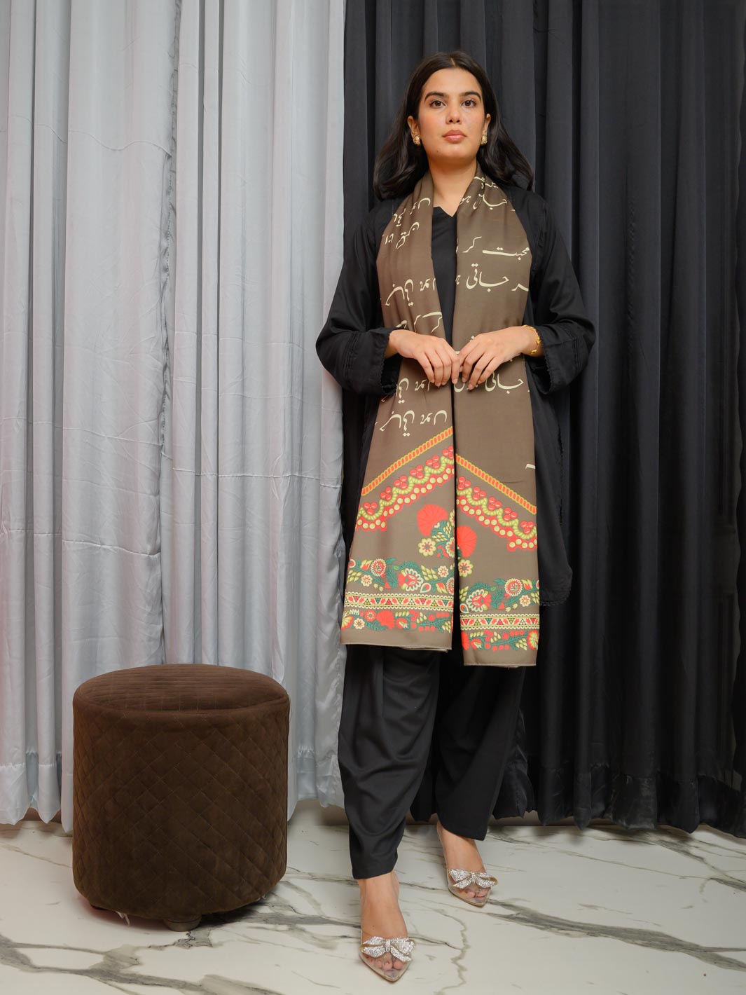 Washma Dupatta (Olive)