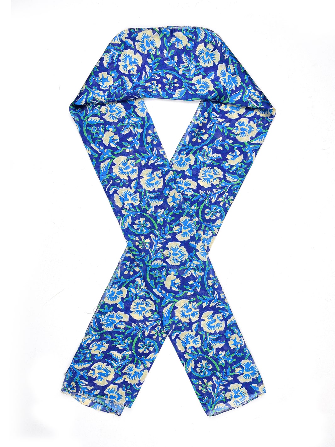 Orchids Floral Stole (Blue)