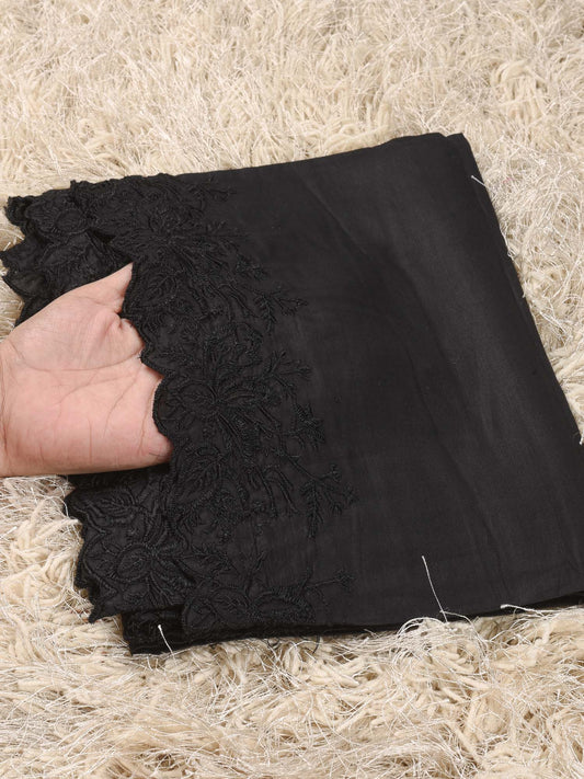 Pure Lawn Embroidered  Dupatta (Black 003)