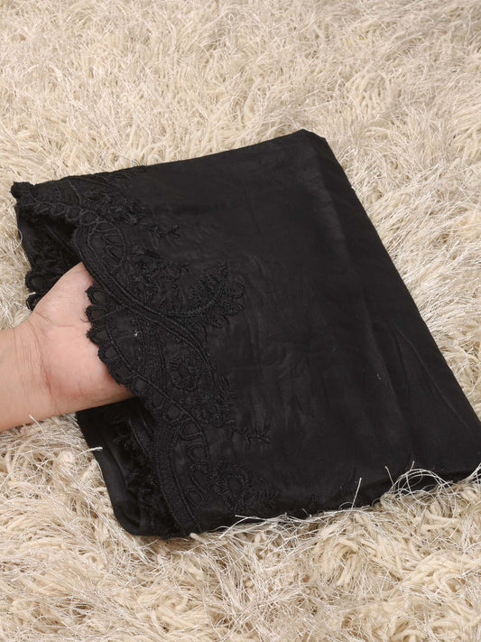 Pure Lawn Dupatta (Black 004)