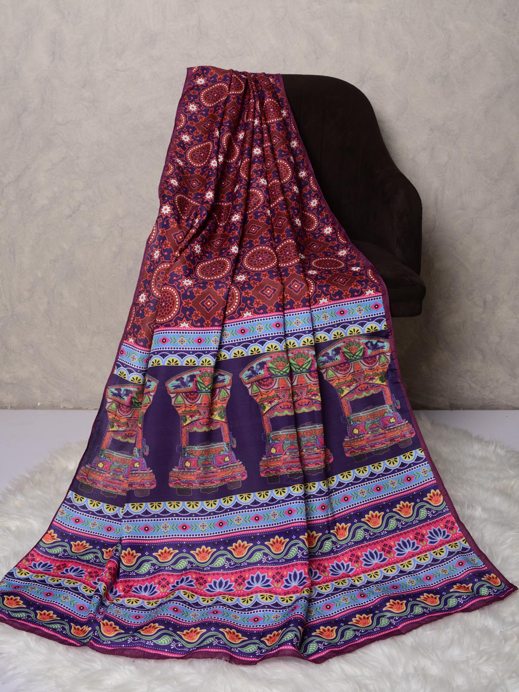 Chundry Truck Art Voile Dupatta