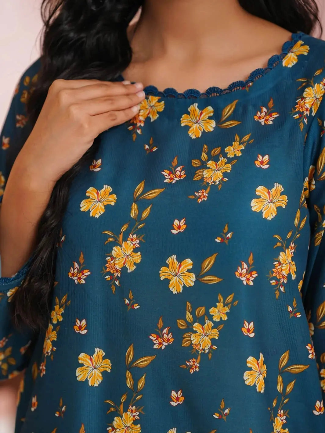 Ella | Stitched | 2 Piece | Teal