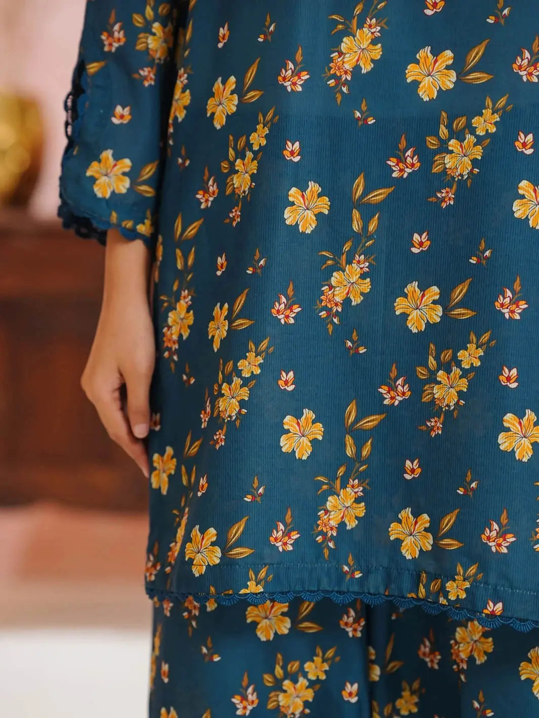 Ella | Stitched | 2 Piece | Teal
