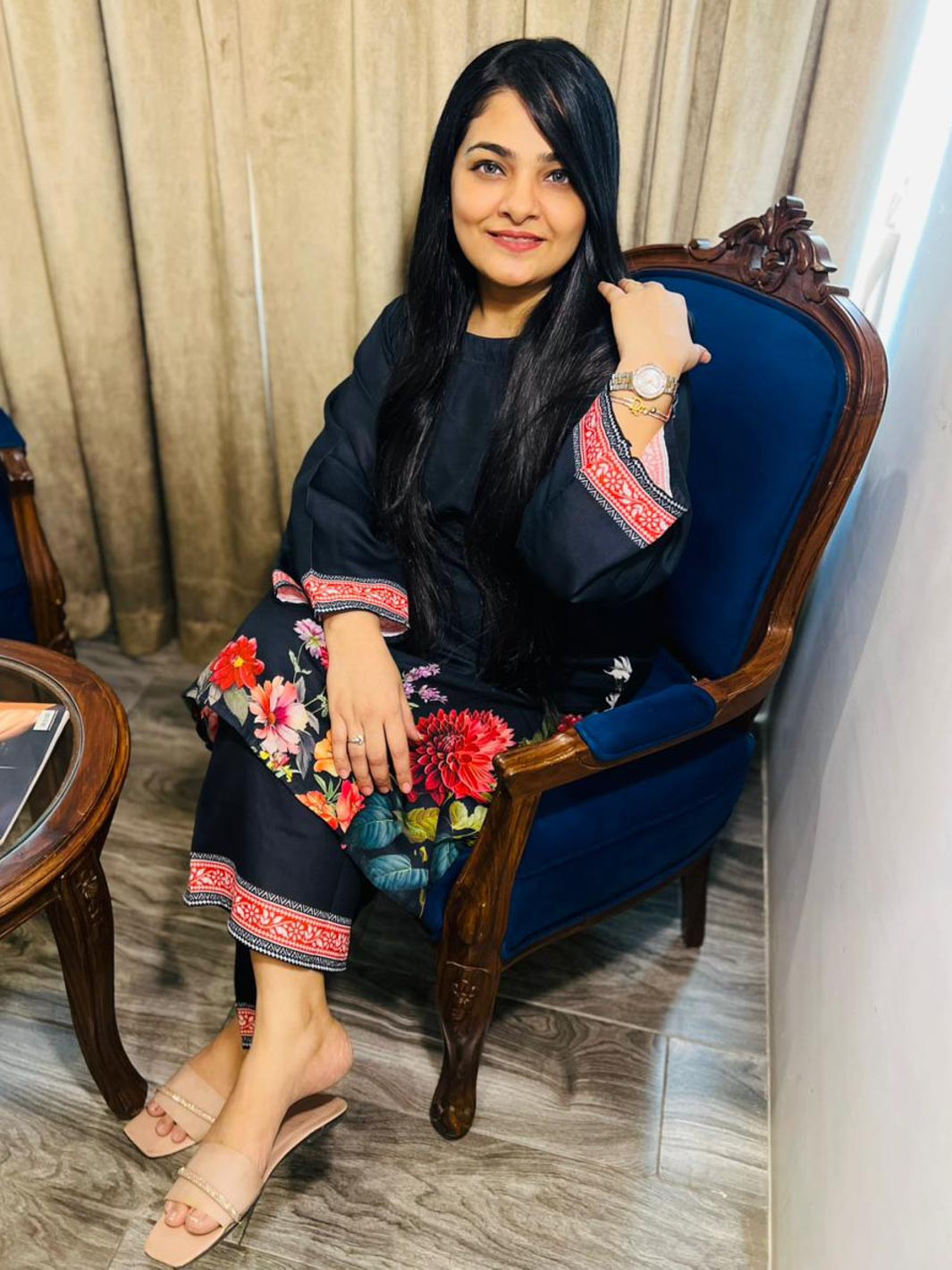 Banafshan Co-Ord Set (Midnight Black)