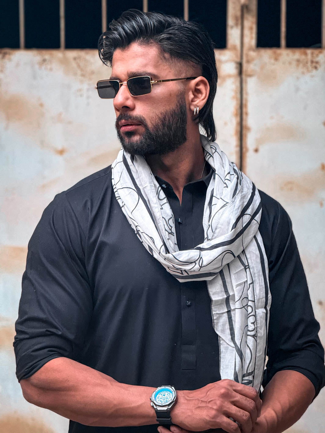 Floral Stole (White - Men)