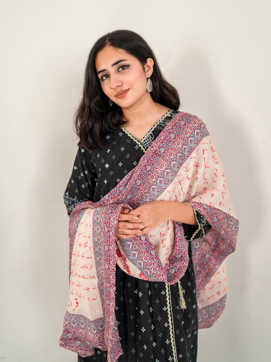 Sitara E Faraz Stole (Pink)