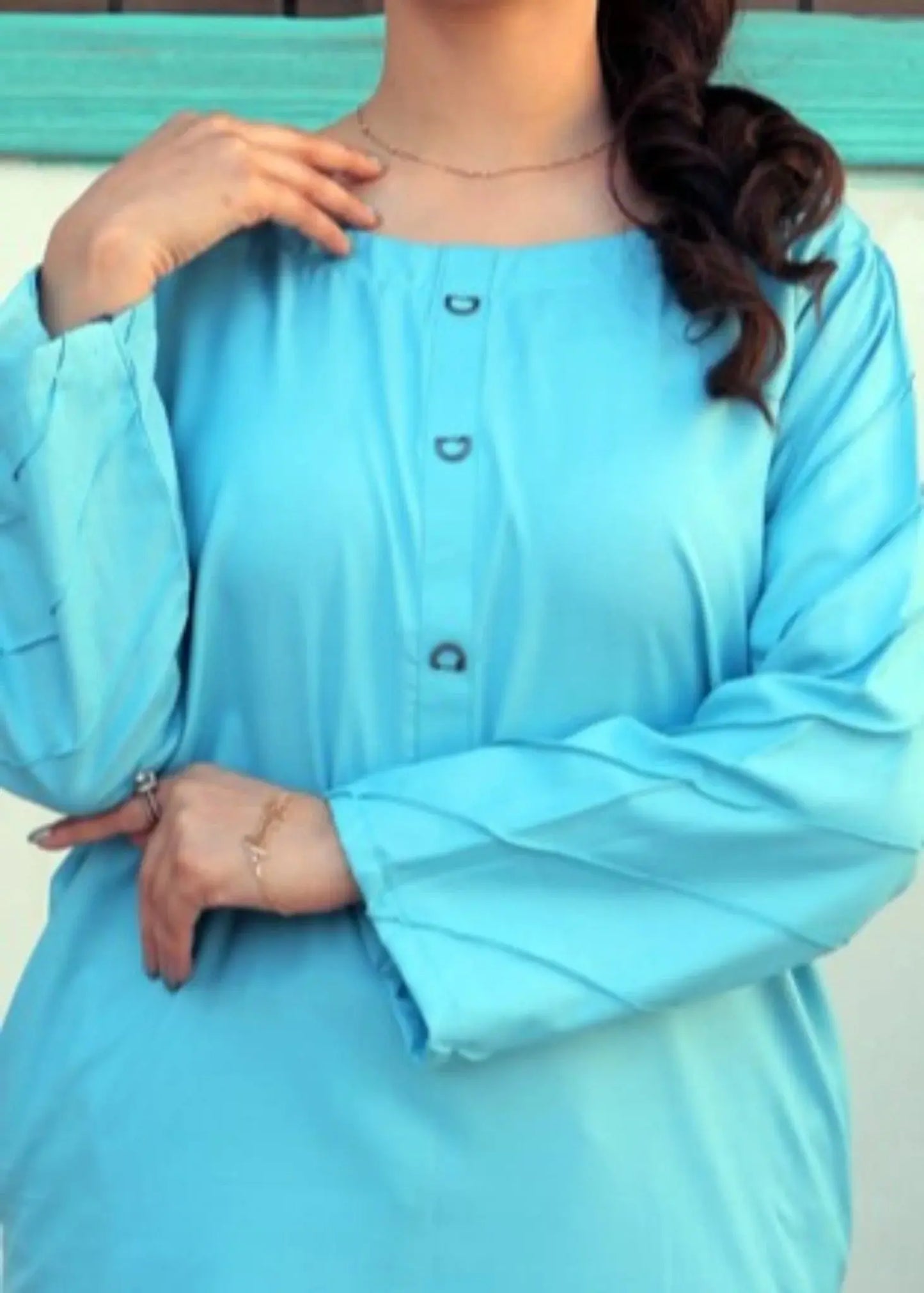 Ansha Co-Ord Set | Aqua Blue