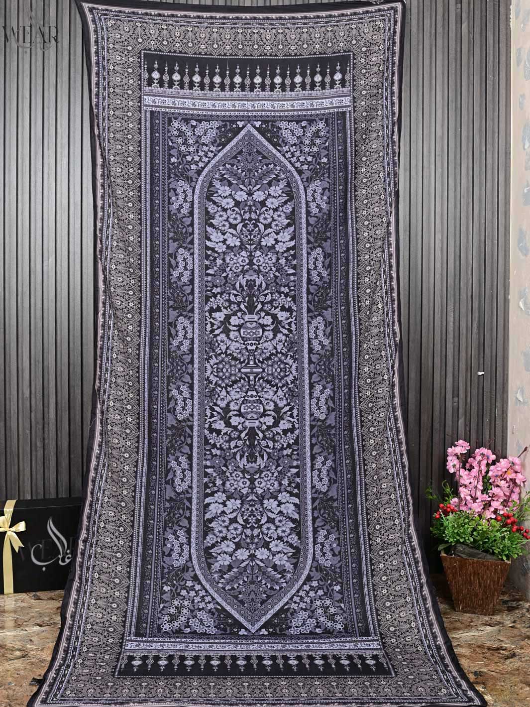 Mughal Darbar Dupatta (Black)